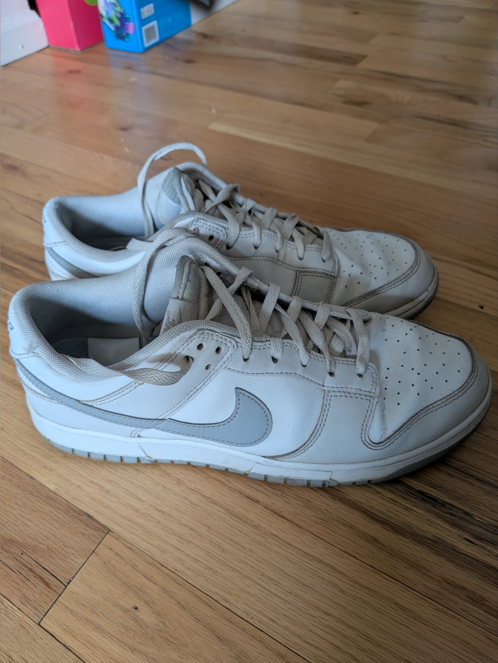 Nike Dunk White/Light Gray Low-Top Sneakers